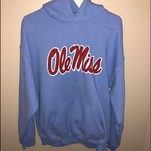 OLE MISS BLUE HOODIE ~ SIZE L
